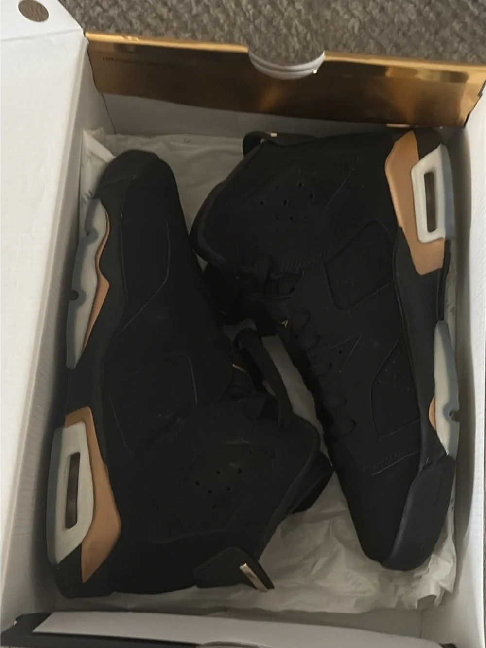 Nike Gold and Black Jordan Collector Shoe Box